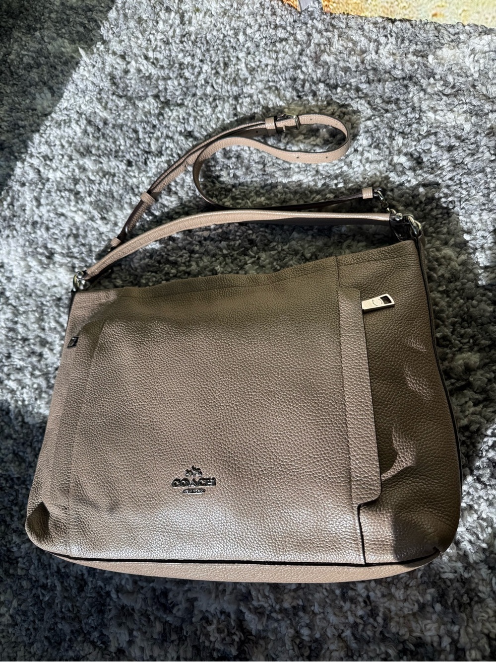 Coach Scout Hobo 24770 Pebbled Leather Convertible Shoulder Crossbody Bag - Picture 10 of 11